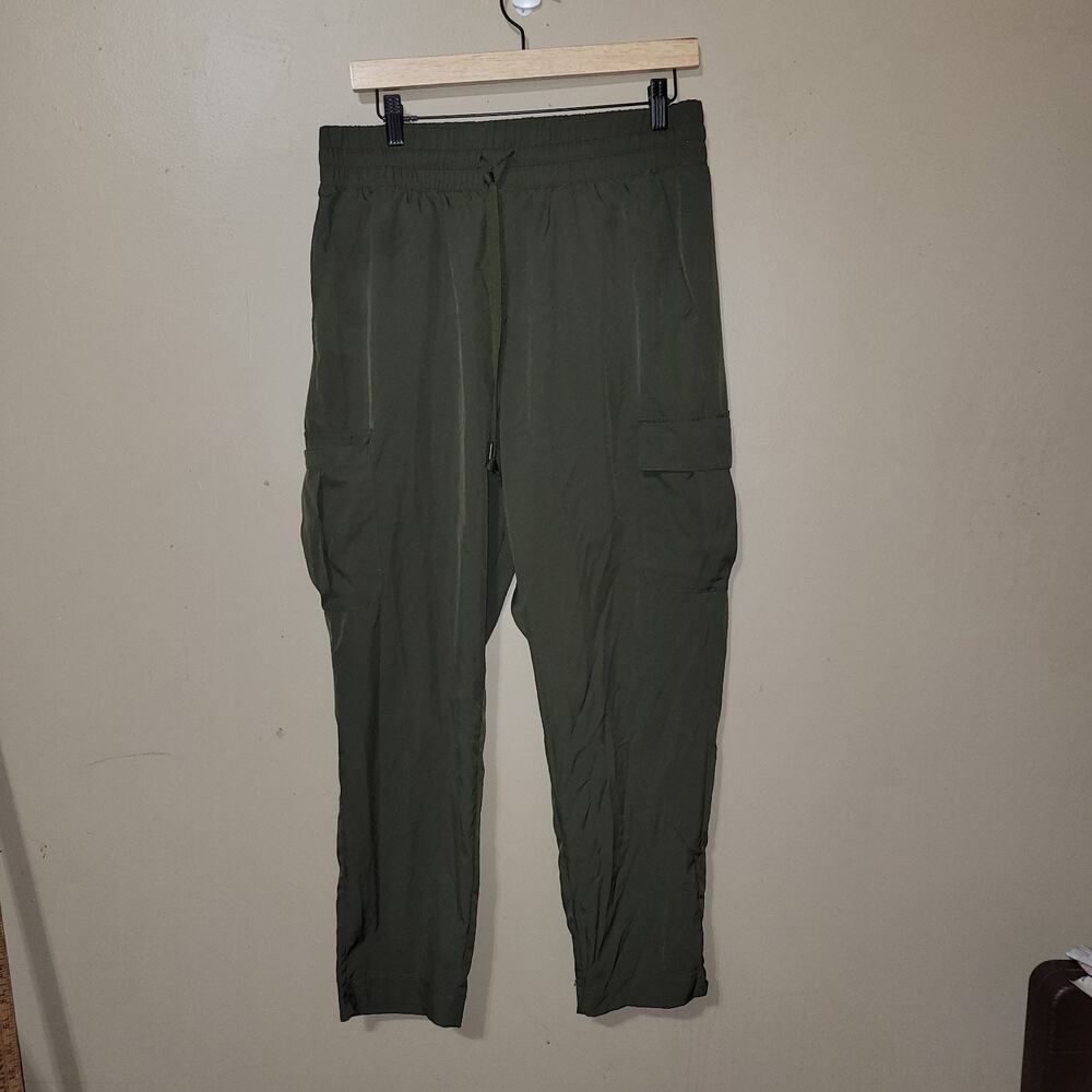 Gap Men Body Fit Jogger Pants Size Large Black Crop Pockets Drawstring